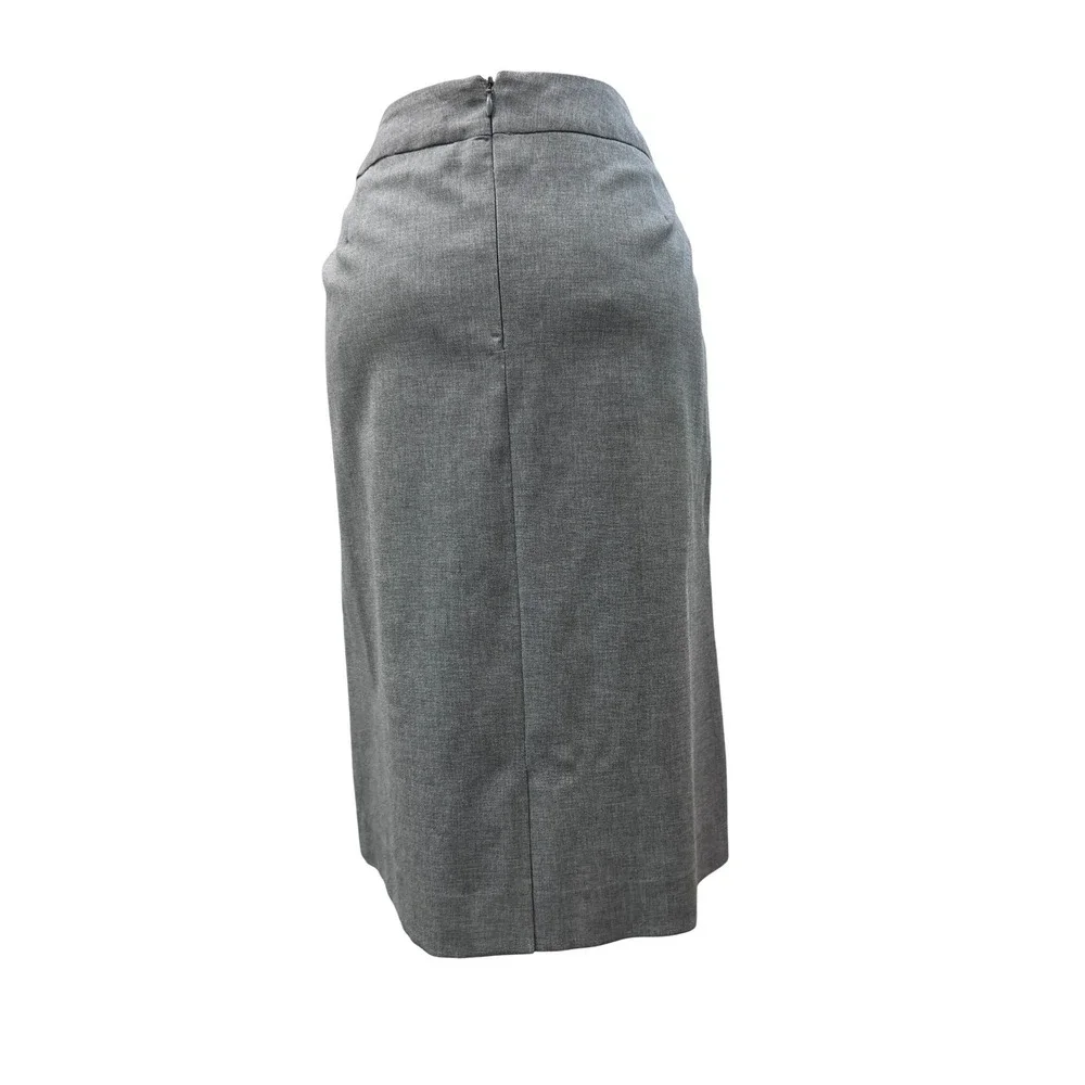 Pendleton Pencil Skirt Womens 16 Grey Excellent Wool Blend Back Vent Made in USA